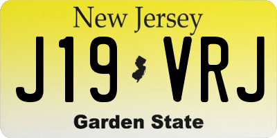 NJ license plate J19VRJ