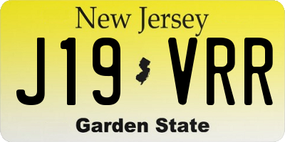 NJ license plate J19VRR