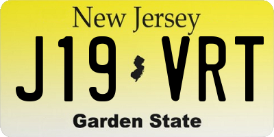 NJ license plate J19VRT
