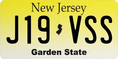 NJ license plate J19VSS