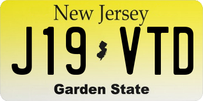 NJ license plate J19VTD