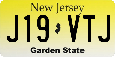 NJ license plate J19VTJ
