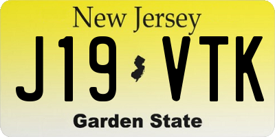 NJ license plate J19VTK