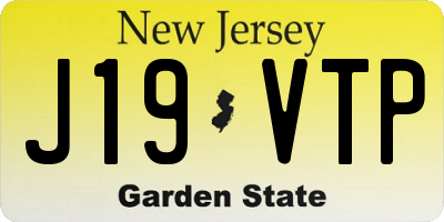 NJ license plate J19VTP