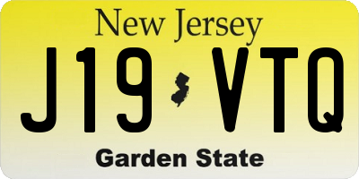NJ license plate J19VTQ