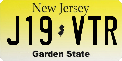 NJ license plate J19VTR
