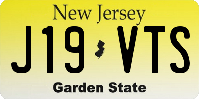 NJ license plate J19VTS