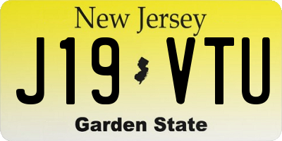 NJ license plate J19VTU