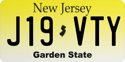 NJ license plate J19VTY
