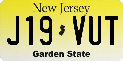NJ license plate J19VUT