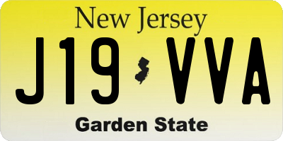 NJ license plate J19VVA