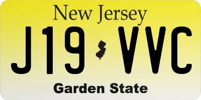 NJ license plate J19VVC