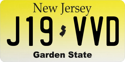 NJ license plate J19VVD