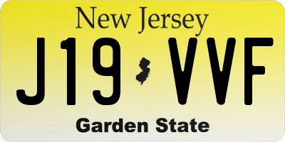 NJ license plate J19VVF