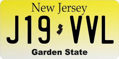 NJ license plate J19VVL