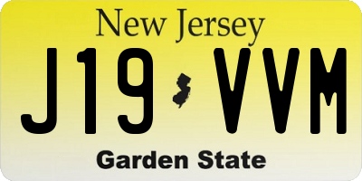 NJ license plate J19VVM