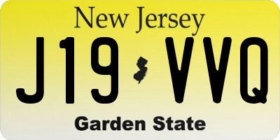 NJ license plate J19VVQ