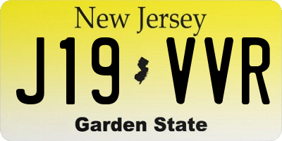 NJ license plate J19VVR