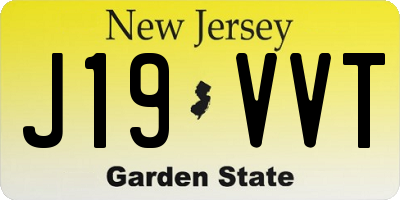 NJ license plate J19VVT