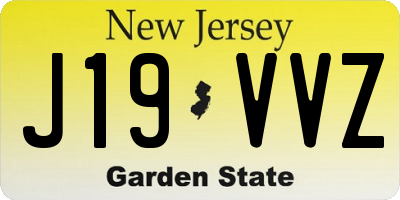 NJ license plate J19VVZ