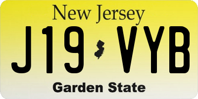 NJ license plate J19VYB