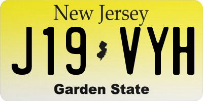 NJ license plate J19VYH