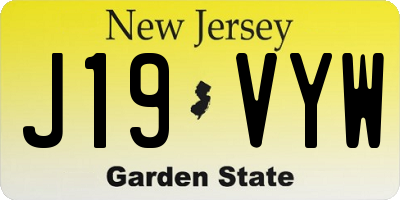 NJ license plate J19VYW