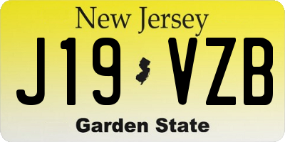 NJ license plate J19VZB