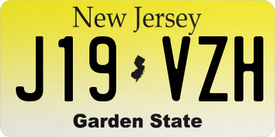 NJ license plate J19VZH