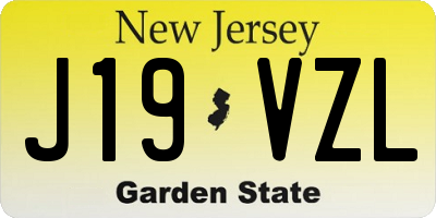 NJ license plate J19VZL
