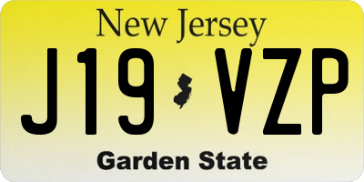 NJ license plate J19VZP