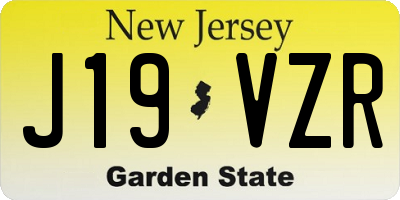 NJ license plate J19VZR