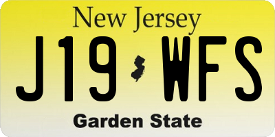 NJ license plate J19WFS