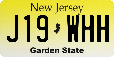 NJ license plate J19WHH