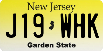 NJ license plate J19WHK