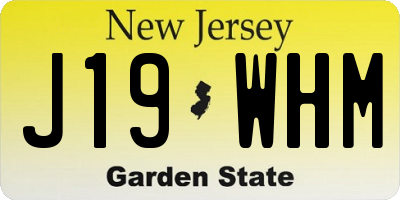 NJ license plate J19WHM