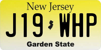 NJ license plate J19WHP
