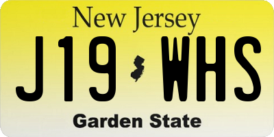 NJ license plate J19WHS