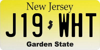 NJ license plate J19WHT