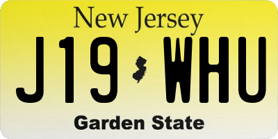 NJ license plate J19WHU