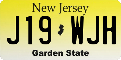 NJ license plate J19WJH