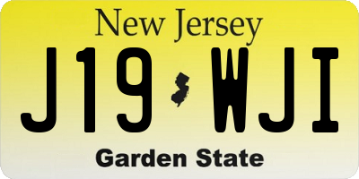 NJ license plate J19WJI