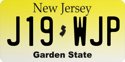 NJ license plate J19WJP