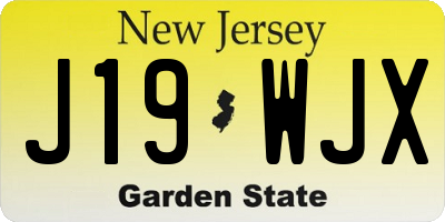 NJ license plate J19WJX