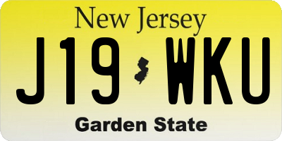 NJ license plate J19WKU