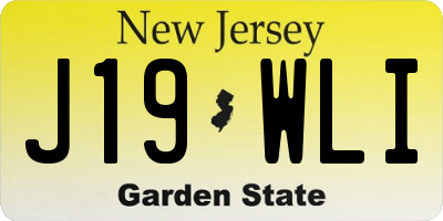 NJ license plate J19WLI