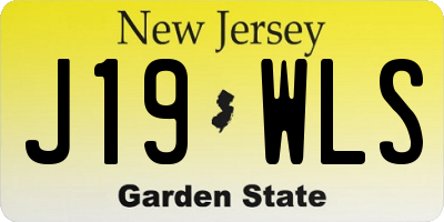 NJ license plate J19WLS