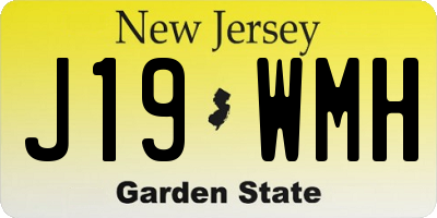 NJ license plate J19WMH