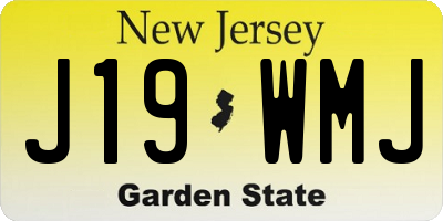 NJ license plate J19WMJ