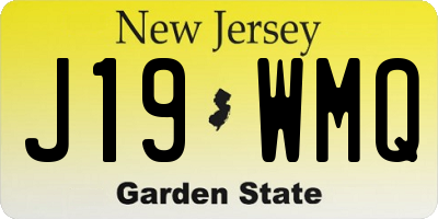 NJ license plate J19WMQ